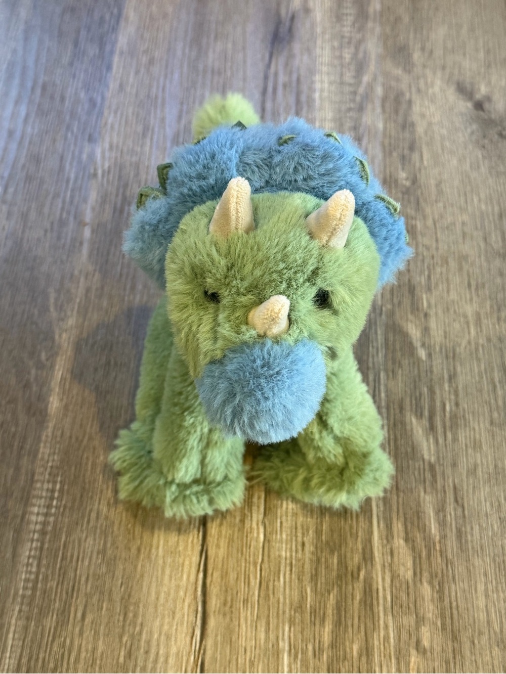 Douglas Plush Green & Blue Triceratops Stuffed Animal
